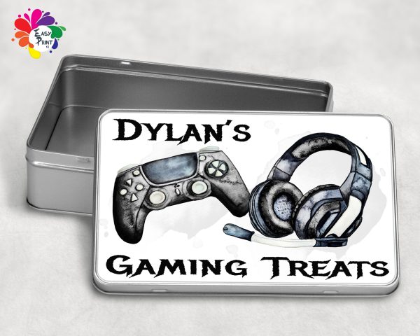 Personalised Gaming Treats Tin Boys/Girls