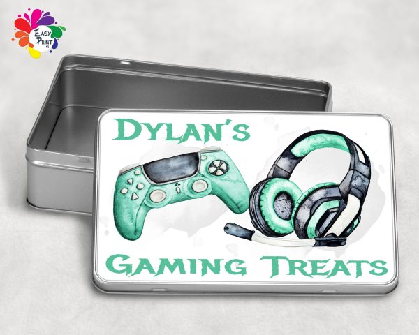 Personalised Gaming Treats Tin Boys/Girls - Image 3