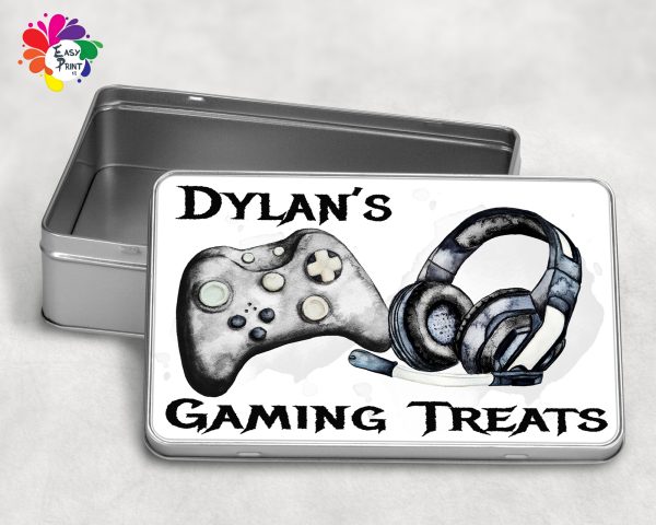 Personalised Gaming Treats Tin Boys/Girls - Image 2