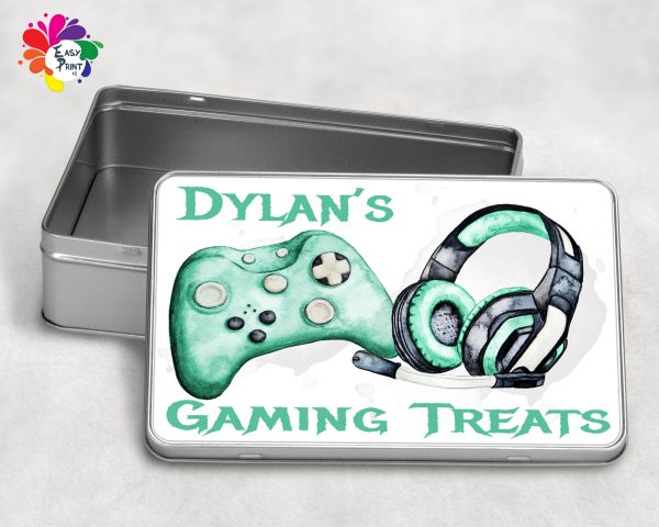 Personalised Gaming Treats Tin Boys/Girls - Image 4