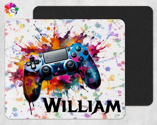 Personalised gamer mouse mat, personalised mouse pad, personalised gamer gift, game controller mouse mat, gamer gift