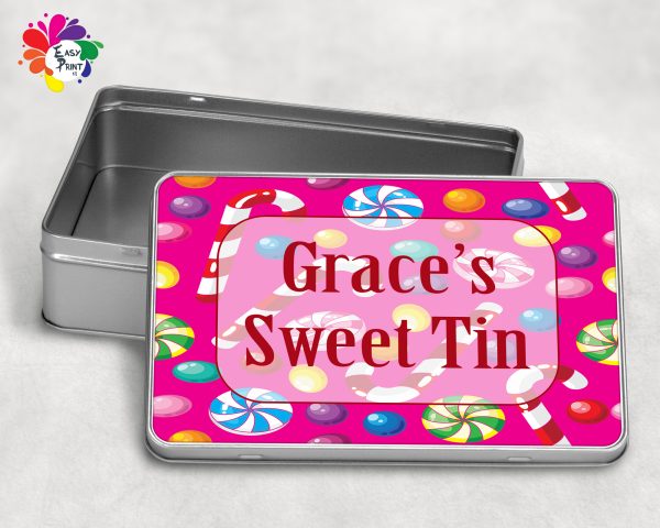 Personalised Rectangle Sweet Metal Tin (D3)