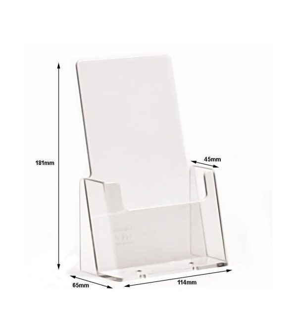 Clear 1/3 A4 Portrait Leaflet Holder - Image 2