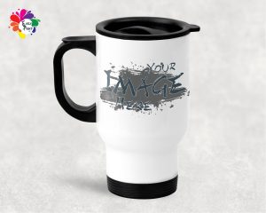 Travel Mug 14oz Stainless Steel White